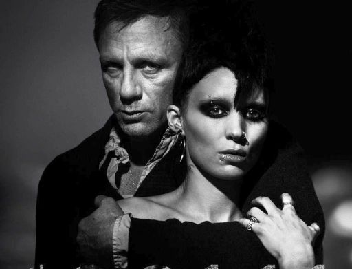 Daniel Craig e Rooney Mara em poster do filme.
